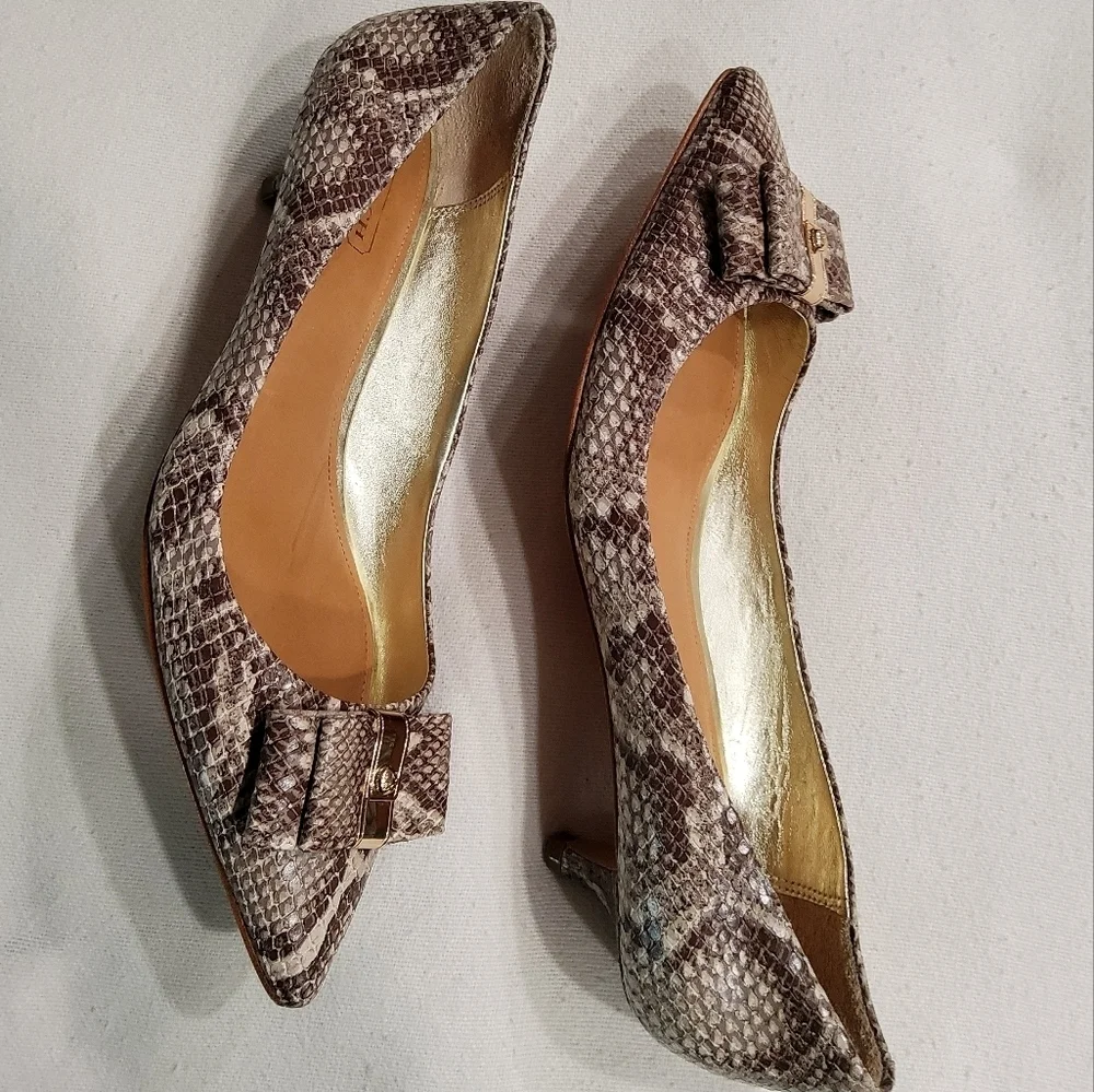 Coach Mandy Python-Embossed Leather Size 7